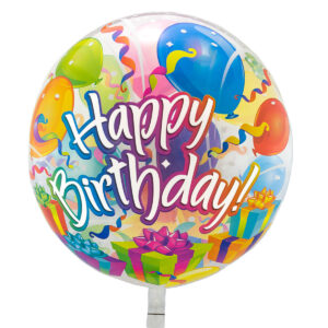 Transparenter Ballon Happy Birthday 56 cm