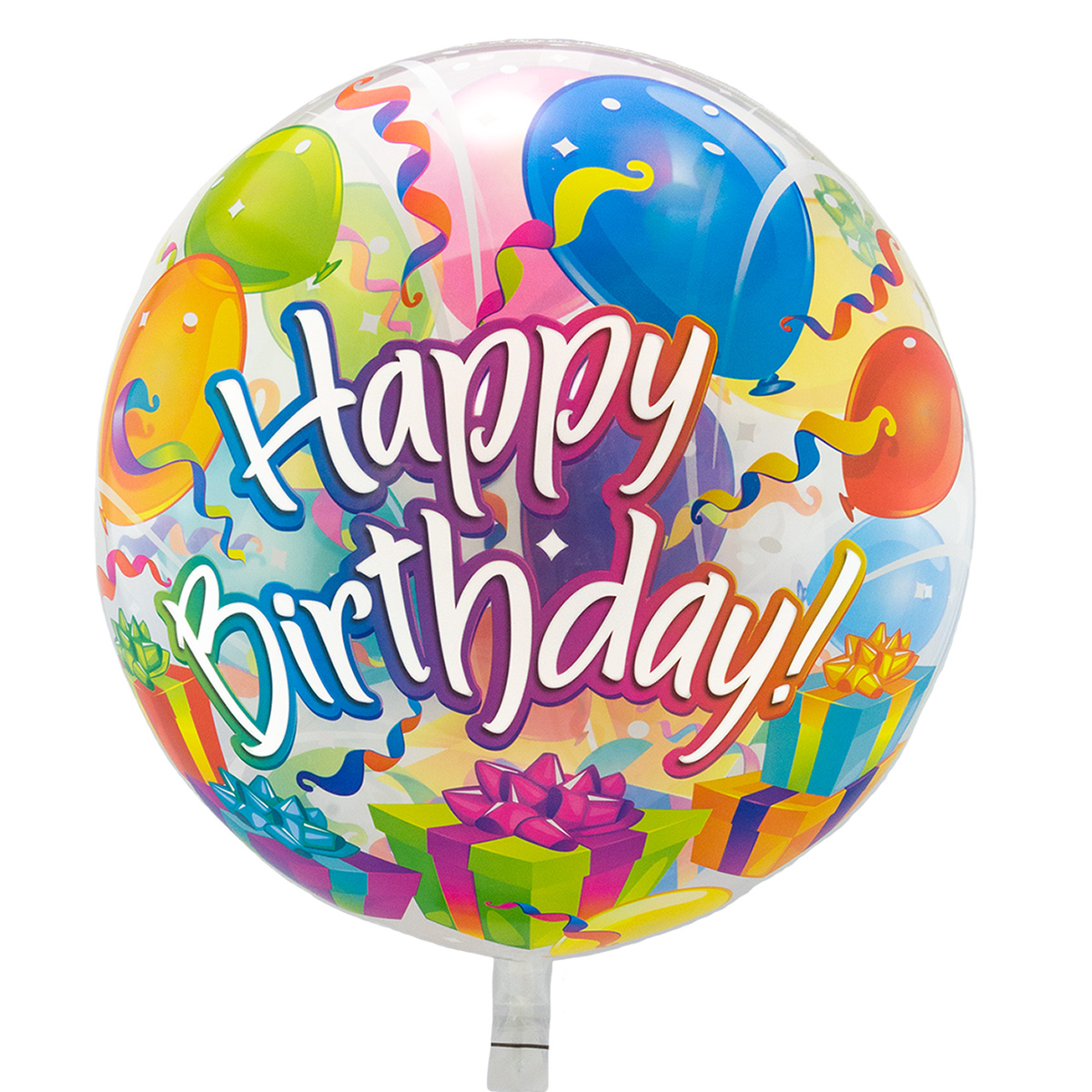 Przeźroczysty Balon Happy Birthday 56 cm Przeźroczysty Balon Happy Birthday 56 cm