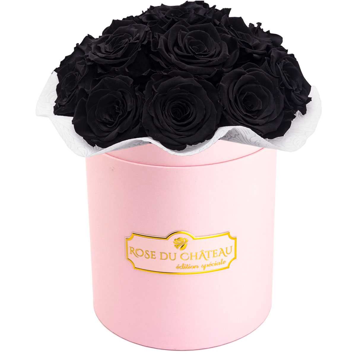 Czarne Wieczne Róże Bouquet w Różowym Boxie Czarne Wieczne Róże Bouquet w Różowym Boxie prezent dla siebie z okazji rozwodu