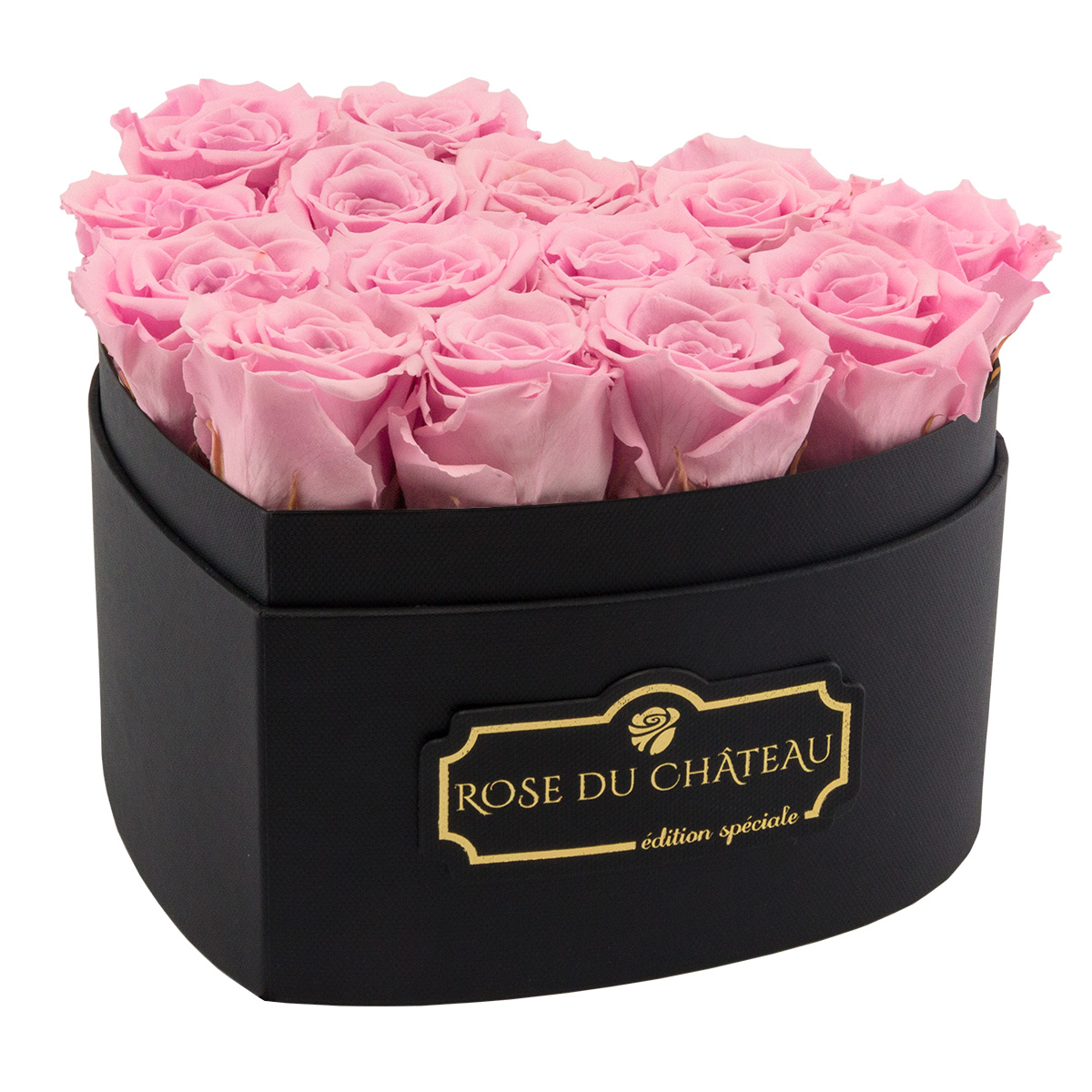 Bladoróżowe Wieczne Róże w Czarnym Boxie Heart Kwiaty z dostawą Bladoróżowe Wieczne Róże w Czarnym Boxie Heart Kwiaty z dostawą