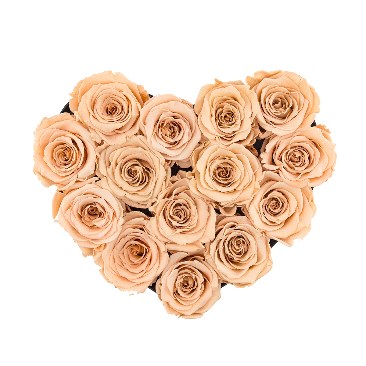 Herbaciane Wieczne Róże w Czarnym Boxie Heart Herbaciane Wieczne Róże w Czarnym Boxie Heart - obrazek 2