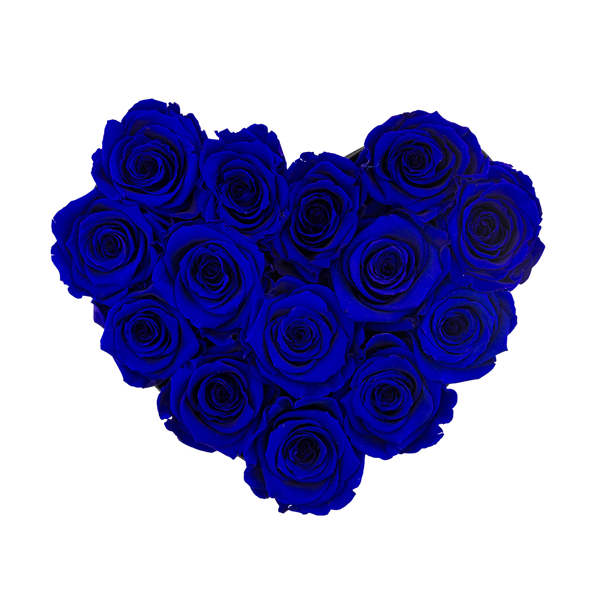 Niebieskie Wieczne Róże w Białym Boxie Heart Niebieskie Wieczne Róże w Białym Boxie Heart - obrazek 2