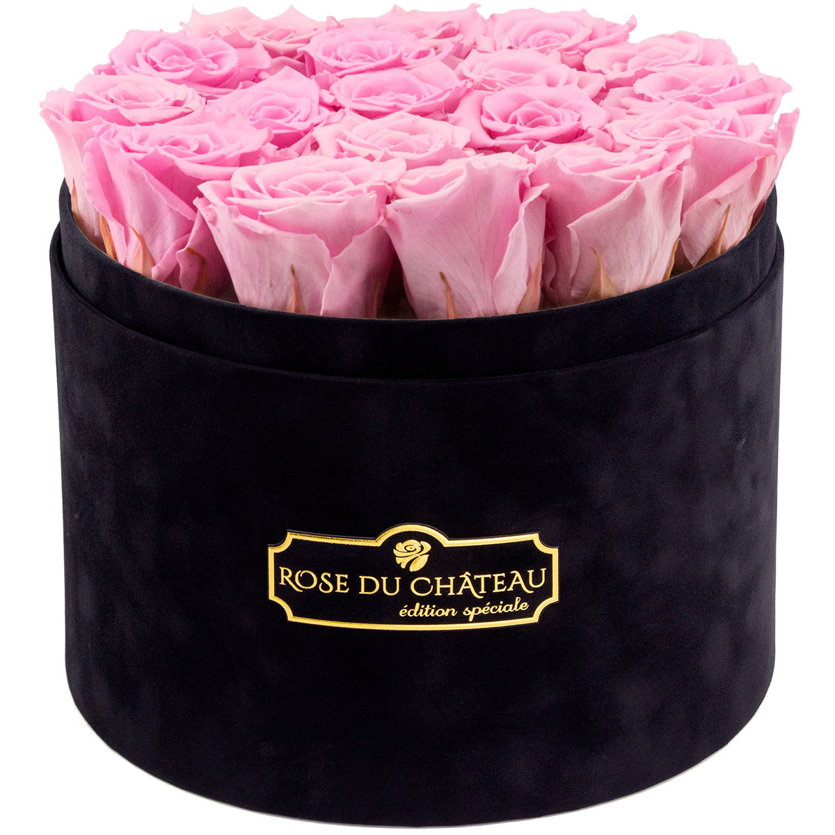 Bukiet Róż Wiecznych Bladoróżowych i Czarny Duży Flokowany Flower Box Bukiet Róż Wiecznych Bladoróżowych i Czarny Duży Flokowany Flower Box - obrazek 2
