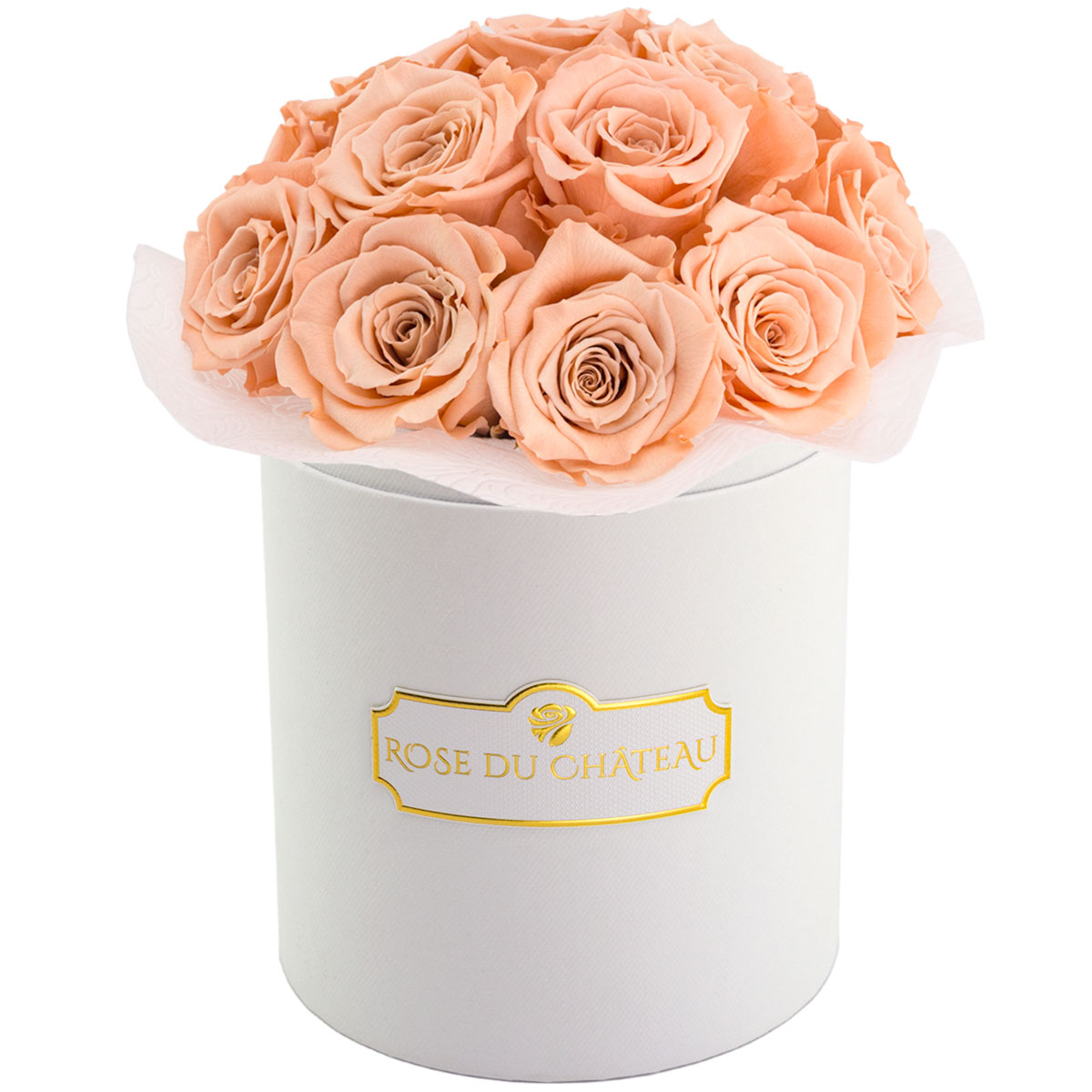 Herbaciane Wieczne Róże Bouquet w Białym Boxie Herbaciane Wieczne Róże Bouquet w Białym Boxie