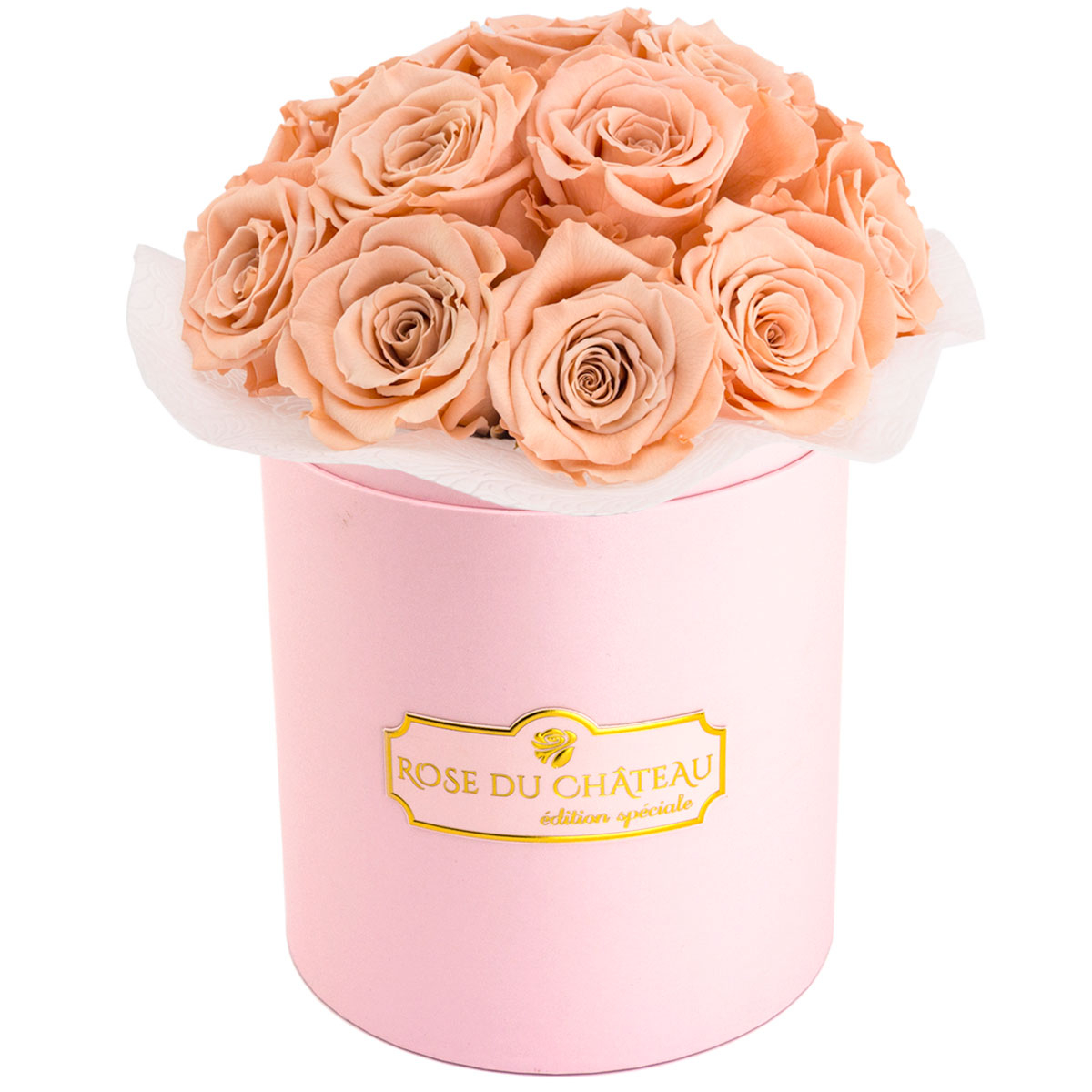 Herbaciane Wieczne Róże Bouquet w Różowym Boxie Herbaciane Wieczne Róże Bouquet w Różowym Boxie