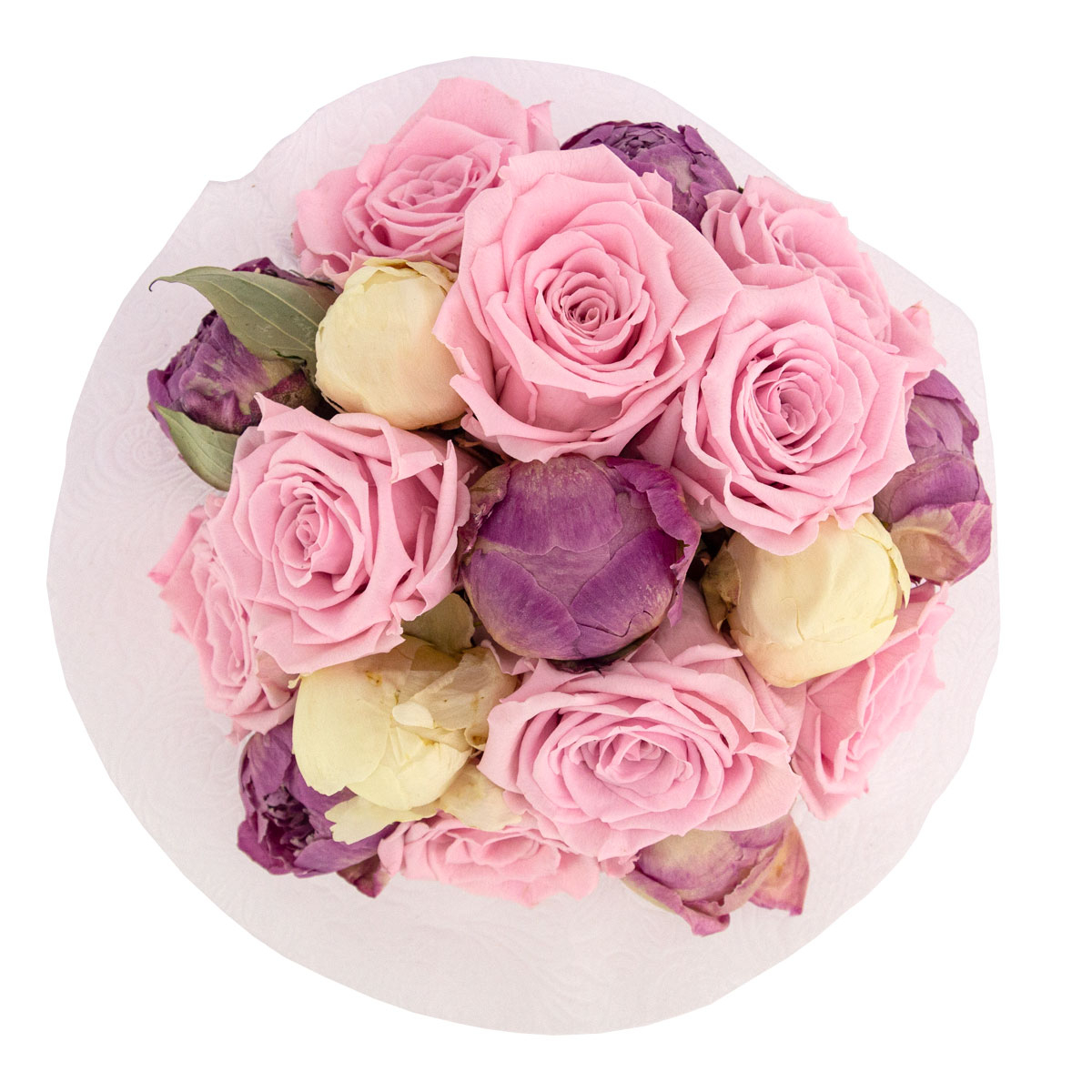 Pink Pastel Wieczne Piwonie Bouquet w Marmurowym Boxie Pink Pastel Wieczne Piwonie Bouquet w Marmurowym Boxie - obrazek 2