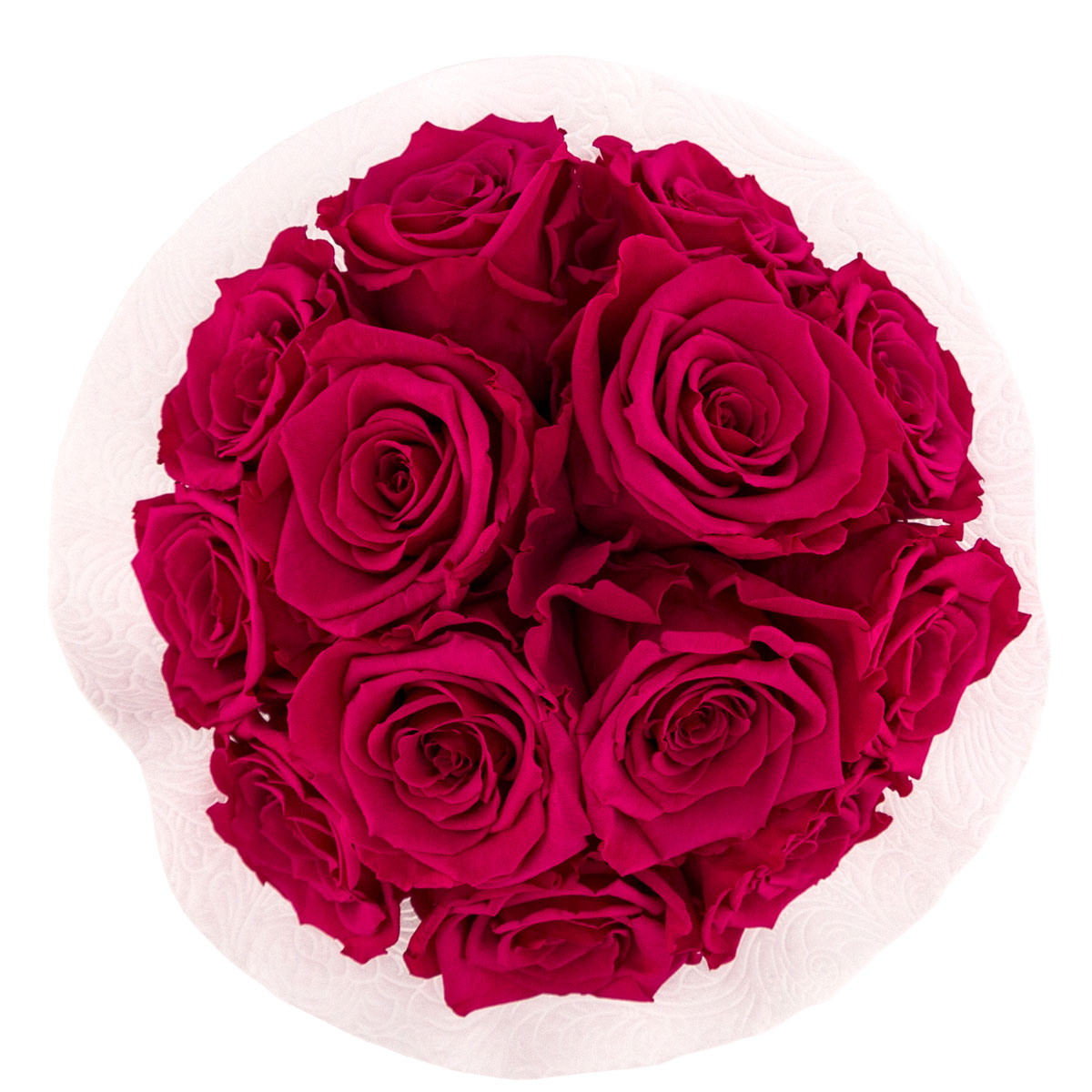 Różowe Wieczne Róże Bouquet w Białym Marmurowym Boxie Różowe Wieczne Róże Bouquet w Białym Marmurowym Boxie - obrazek 2