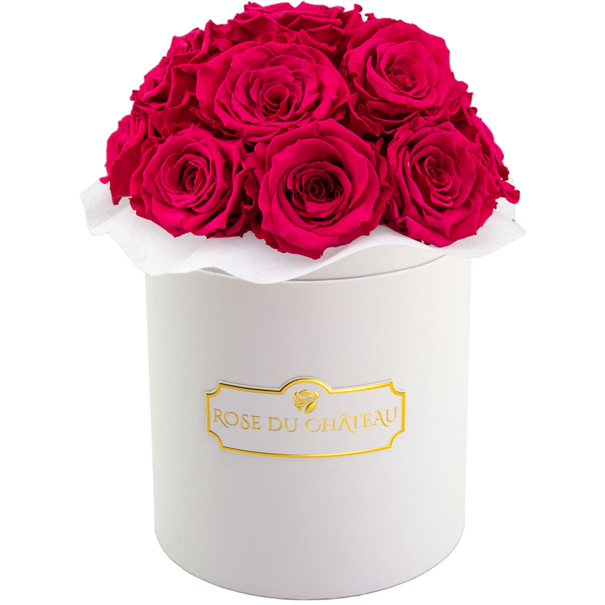Różowe Wieczne Róże Bouquet w Białym Boxie Różowe Wieczne Róże Bouquet w Białym Boxie