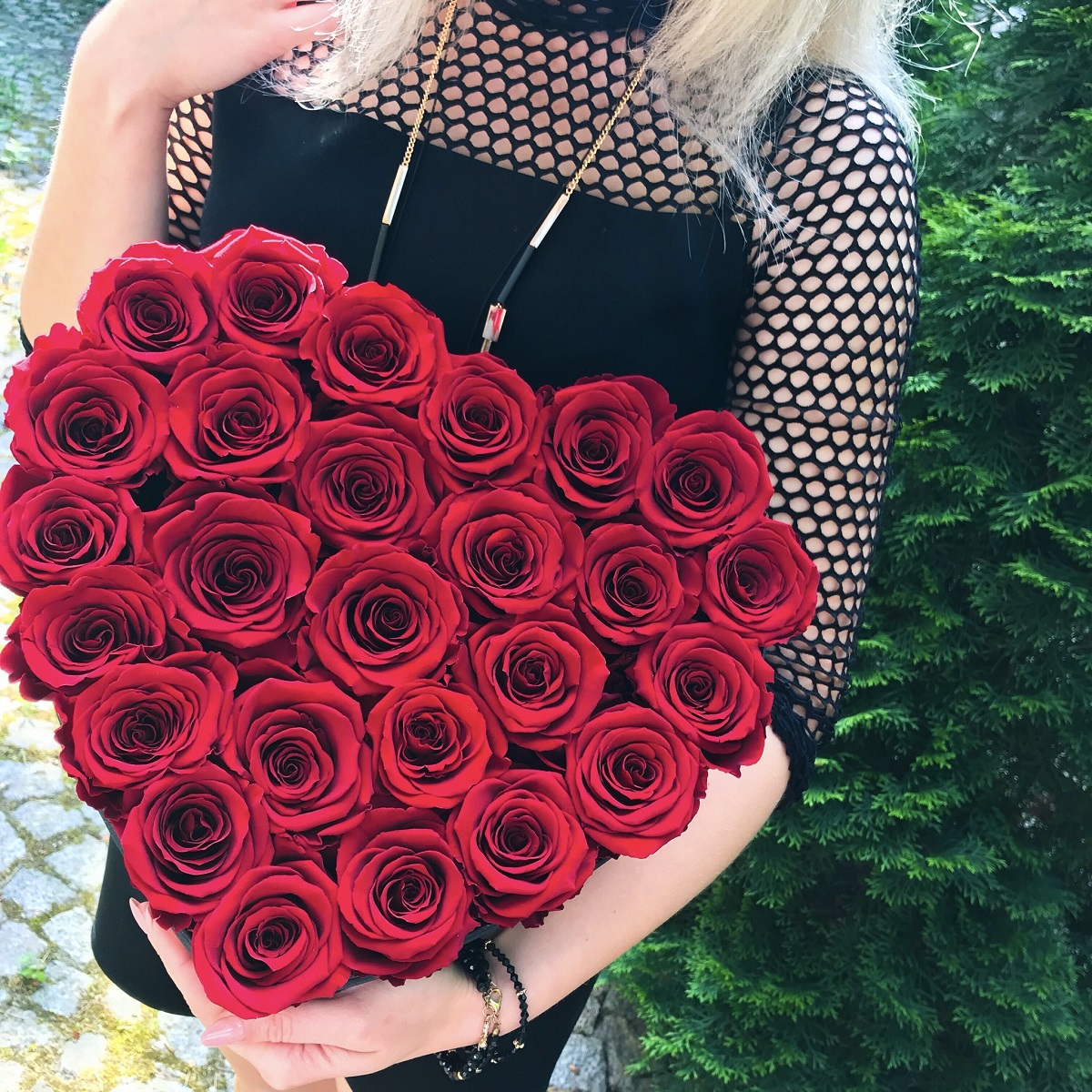 Czerwone Wieczne Róże w Dużym Boxie Heart Czerwone Wieczne Róże w Dużym Boxie Heart