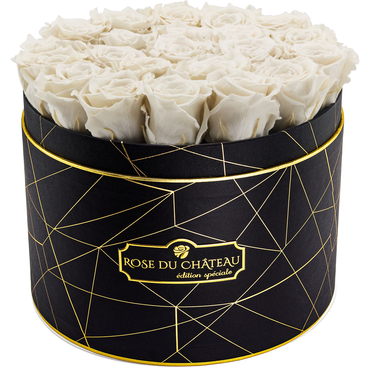 Białe Wieczne Róże Dla Żony Czarny Duży Industrialny Flower box Białe Wieczne Róże Dla Żony Czarny Duży Industrialny Flower box